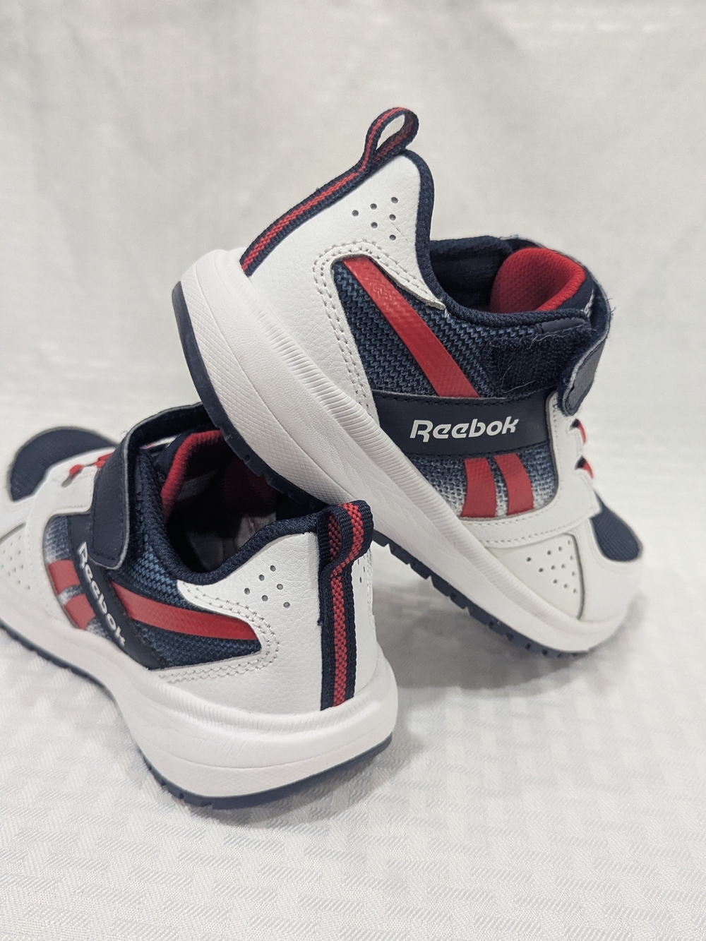 Reebok Kids White Navy Red Athletic Sneakers